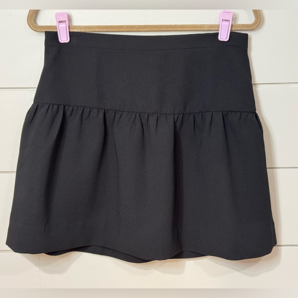 NEW JCREW Mini Skirt Pleated Black Size 8